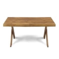 thumbnail image 4 of Matthias Indoor Farmhouse Acacia Wood Coffee Table, Teak, 4 of 6