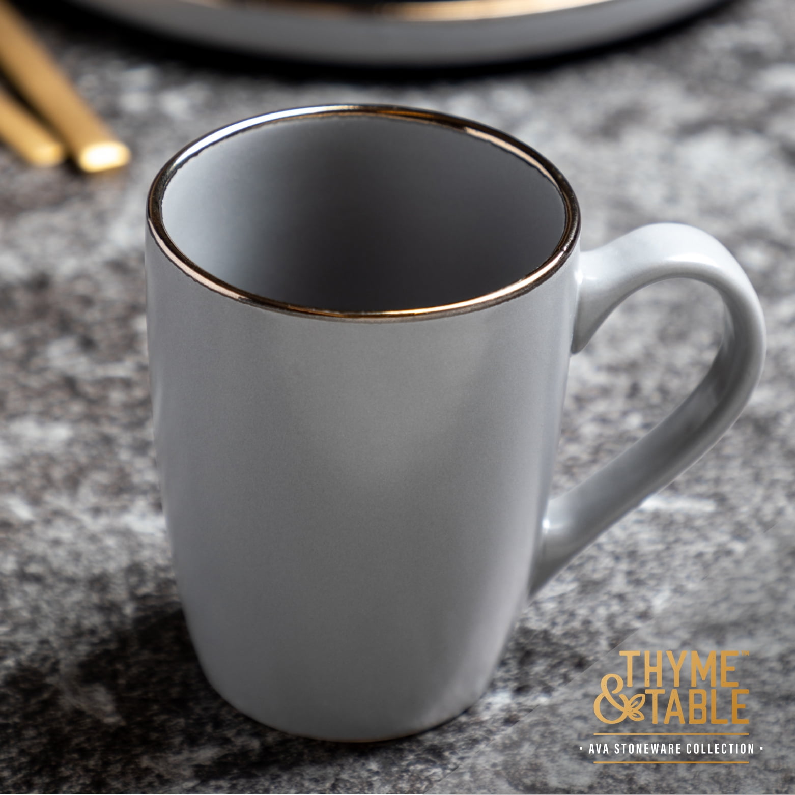 (2 pack) Thyme & Table Stoneware Mug, Ava Collection