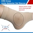 thumbnail image 6 of CRS Cross Ankle Malleolar Gel Sleeves - Padded Skate Sock with Ankle Bone Pads for Figure Skating, Hockey, Inline, Roller, Ski, Hiking or Riding Boots. Ankle protector cushion. (X-Large), 6 of 7