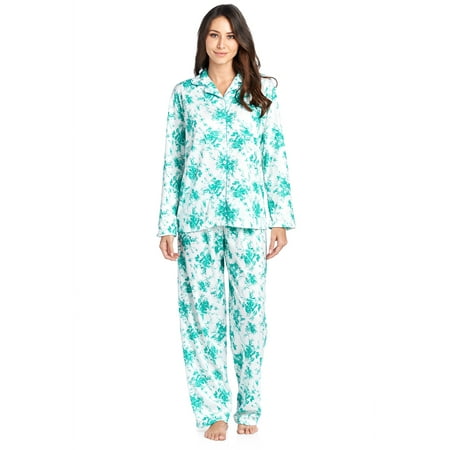 

Casual Nights Women s Long Sleeve Notch Collar Floral Pajama Set