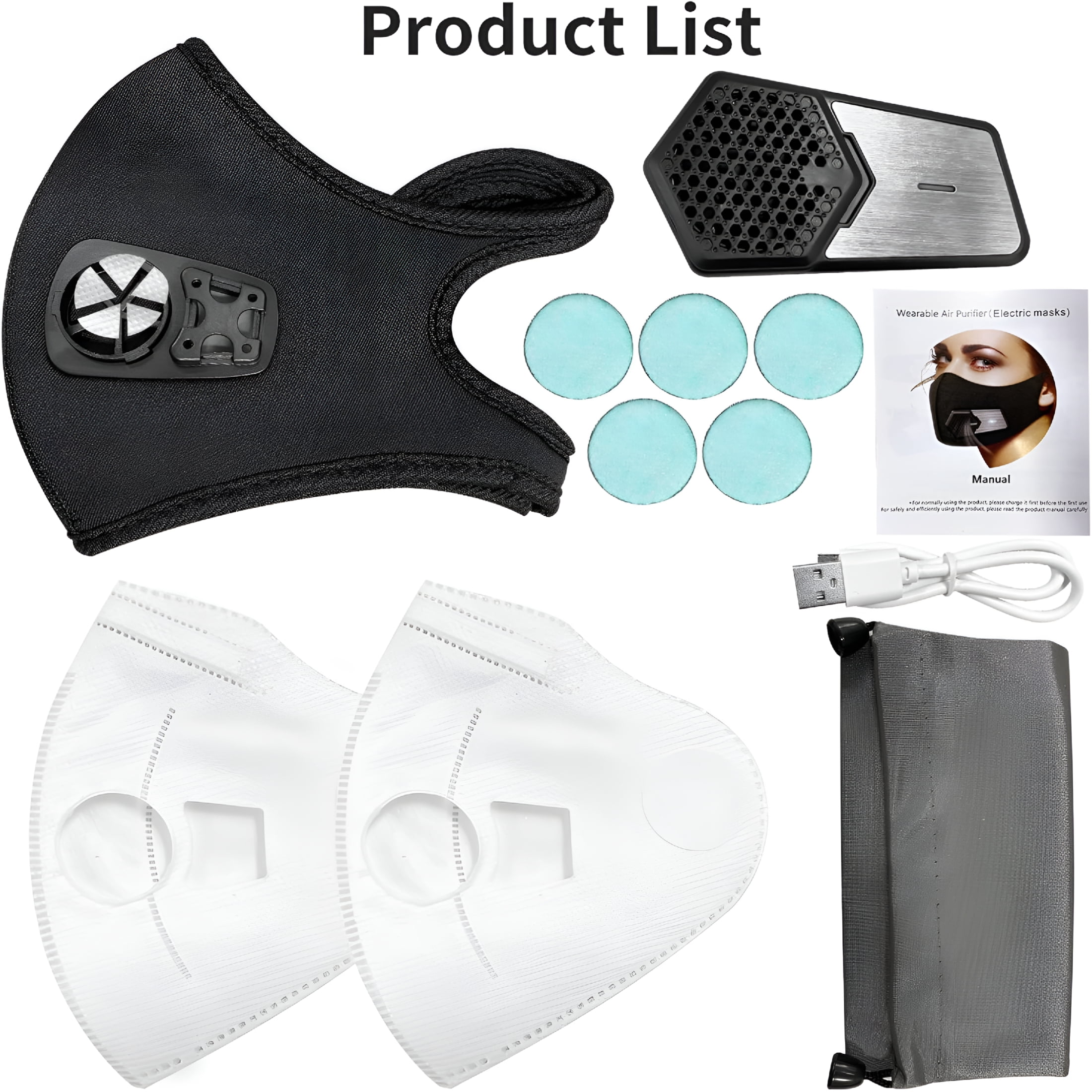 GJX Personal Wearable Air Purifiers,Portable Mini Air Purifier,For Sports,Cycling,Running and Other Outdoor Sports