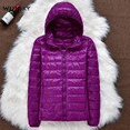 thumbnail image 1 of Chaqueta fina ultraligera de invierno para mujer, chaquetas con capucha de plumón de pato blanco, abrigo cálido de manga larga, Parka, prendas de vestir portátiles para mujer Tan Jianjun unisex, 1 of 2
