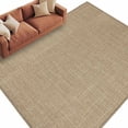 thumbnail image 2 of Brown Farmhouse Area Rug 5x7 FT, Non Slip Bedroom Throw Carpet, Vintage Country Monochrome Textured Washable Soft Floor Carpet Non-Shedding Rug for Dining Room Bedside Classroom Desk, 2 of 9