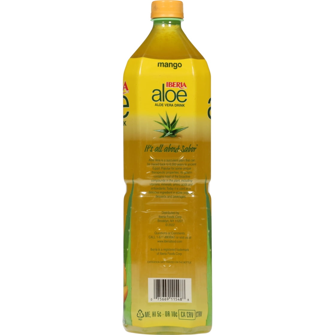 Iberia Mango Aloe Vera Drink with Pure Aloe Pulp 50.8 fl oz