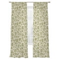 thumbnail image 2 of Green Floral Semi Sheer Curtains 84 Inch Length 2 Panels Set, Vintage Rustic Botanical Spring Sheer Kitchen Curtain Privacy Voile Window Curtain for Living Room Bedroom Rod Pocket Drapes, 2 of 7