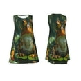thumbnail image 7 of Picia Intellectual Frog Pond Print Women’s Sleeveless Midi Swing Dress – A-Line Pleated Tank Sundress, Comfortable and Flowy T-Shirt Dress, 7 of 7
