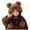 Khaki, variant on Girls Plush Faux Fur Trapper Cap with Bear Ears Pompom Ear Flaps Warm Winter Hat on Snowy Outdoor Days White Size 2-8 Years