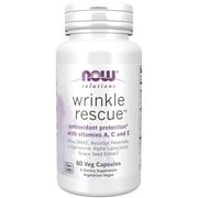 Now Solutions, Wrinkle Rescue Capsules, Targeted Blend With Vitamins A, C And E, 60 Capsules