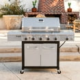 thumbnail image 3 of Nexgrill Deluxe 5-Burner Propane BBQ Grill with Side Burner, Stainless Steel Control Panel, Electric Ignition, 60,000 BTUs Output, Gas Grill Perfect for Outdoor Gatherings - 720-1046A, 3 of 8