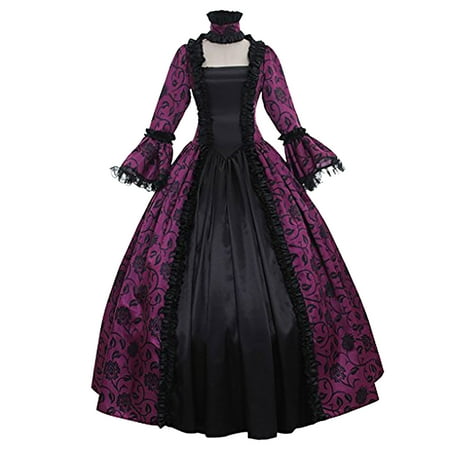 

Going Out Dresses for Women Spaghetti Strap Dresses for Women Women Fall Winter Gothic Retro Floral Print Ball Gowns Gowns Dress Red Dresses for Women Clearance Sale