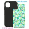 thumbnail image 2 of DistinctInk Custom SKIN / DECAL compatible with OtterBox Symmetry for iPhone 11 (6.1" Screen) - Preppy Pattern - Green Pink White Flowers Floral, 2 of 5