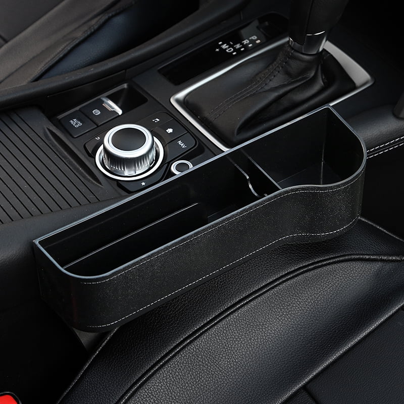1PC Leather Car Driver/Left Seat Gaps Storage Box Organizer Interior Accessories 