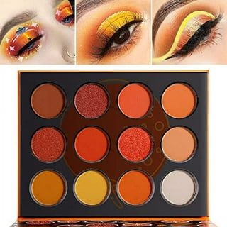 DE'LANCI Orange Eyeshadow Palette,12 Color Matte Shimmer High