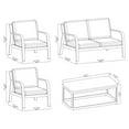 thumbnail image 3 of Better Homes & Gardens Prado 4-Piece Steel Patio Outdoor Conversation Set, Brown, 3 of 9