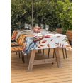 thumbnail image 2 of Outdoor Tablecloth with Umbrella Hole and Zipper, Orange Blue Fall Rectangle Table Cloth 60x120 Inch Waterproof Tablecloth, Thanksgiving Pumpkins Maple Leaf Picnic Table Cover for Patio Camping, 2 of 7
