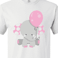 thumbnail image 4 of Inktastic Little Gray Elephant Holding A Pink Balloon T-Shirt, 4 of 5