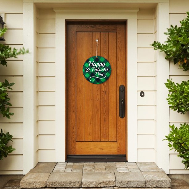 Teissuly Happy St. Patrick's Day Sign Hanging Sign Indoor Outdoor Door Hanging Decoration Teissuly WER202401275892