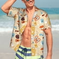 thumbnail image 5 of KLL Men's Hawaiian Shirt Short Sleeve Button Down Beach Shirts-Summer Travel, 5 of 5