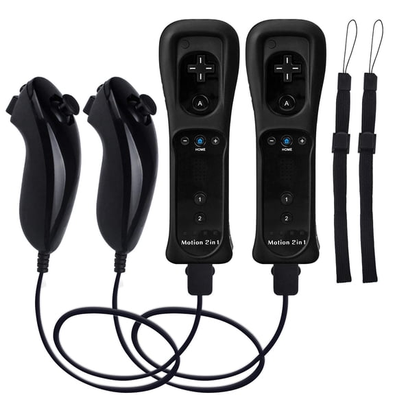 Paquetes de 2 mandos Motion Plus para Wii con Nunchucks TechKen