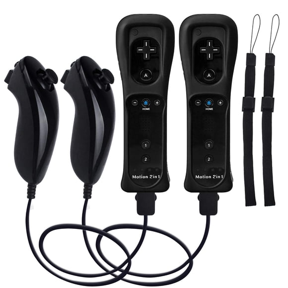 Paquetes de 2 mandos Motion Plus para Wii con Nunchucks TechKen