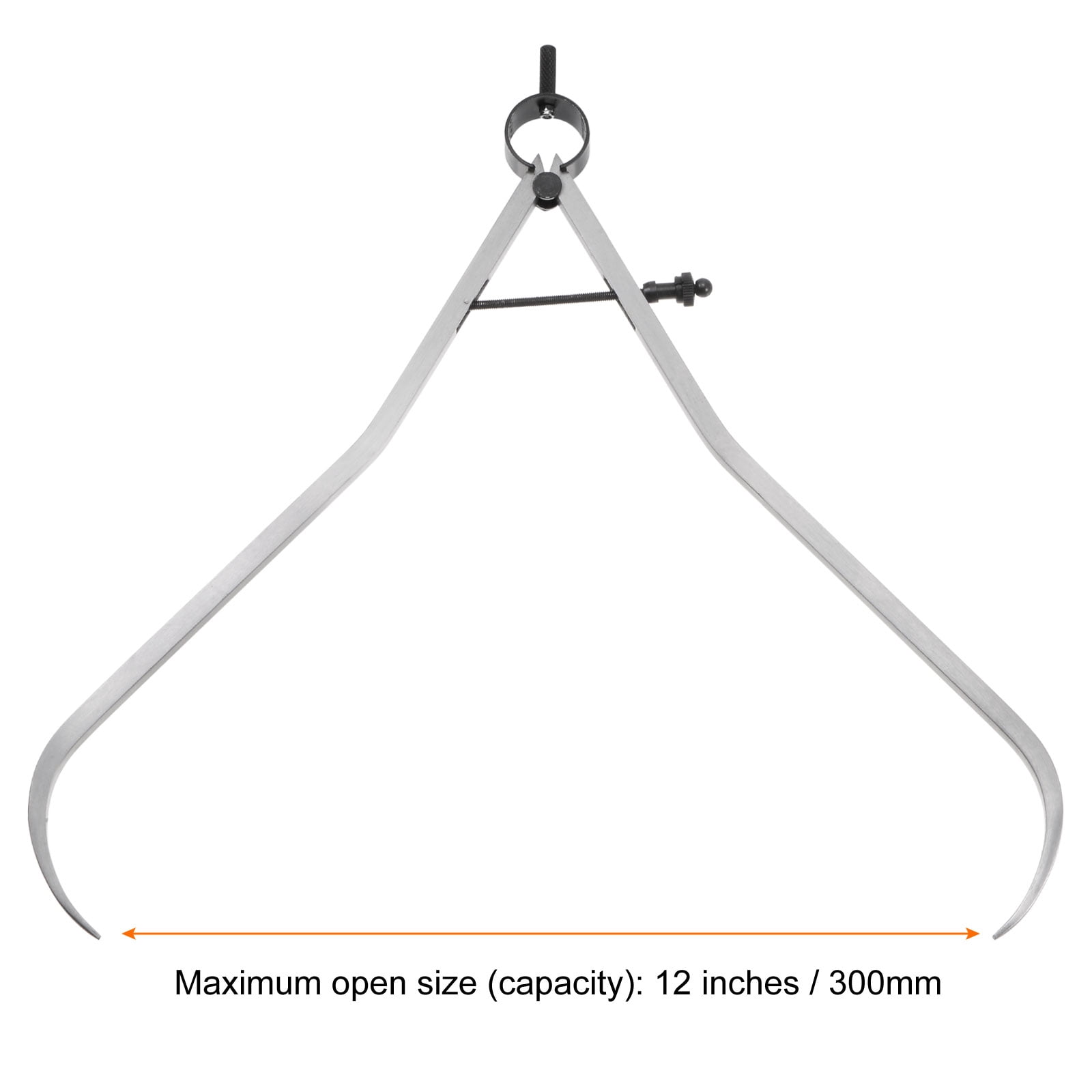 Uxcell Spring Joint Caliper 12 inch / 300mm Steel Adjustable Spring Outside Caliper with Solid Nut