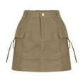 thumbnail image 4 of Taylonsss Clearance Fashion Women Casual Buttocks Short Skirt Solid Work Skirt With Pocket, 4 of 6