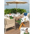 thumbnail image 5 of Outdoor Tablecloth with Umbrella Hole for Patio/Picnic/Party/Camping, Groundhog Day Waterproof Table Cloth Rectangle Table Cover Washable, Spring Botanical Star Yellow (52"x 70"), 5 of 8
