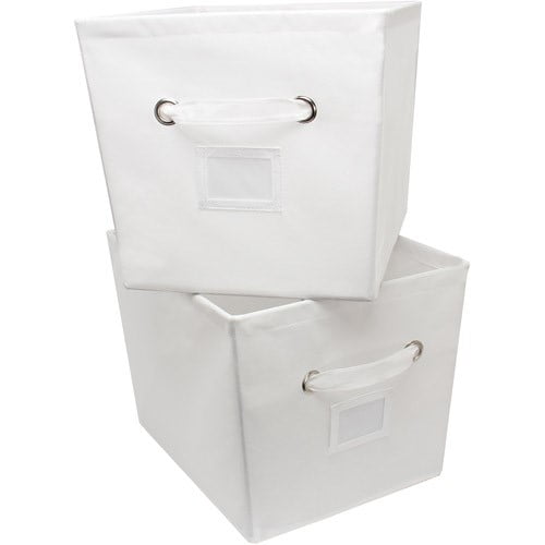 Mainstays Large NonWoven Bins 2 pk. White