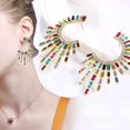 thumbnail image 2 of C Shape Sunflower Design Rhinestone Inlaid Earrings，Women Fashion C Shape Irregular Sunflower Rhinestones Stud Earrings Jewelry White, 2 of 7