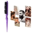 thumbnail image 4 of MesaSe Bristle Hair Brush Teasing Comb Edge Brush Hair Comb for All Hair Types (), 4 of 7