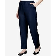 Alfred Dunner Women's Petite Solid Elastic Waist Pants