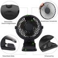thumbnail image 2 of Qhui Mini USB Ventilador, Tragbarer Clip Tischventilator mit 2800mAh Wiederaufladbare Batterie, 3 Geschwindigkeitsstufen, 360° Drehung Leise Tischventilatoren Klein für Schlafzimmer, Büro, Kinderwagen Vhermosa Ventiladores, 2 of 6