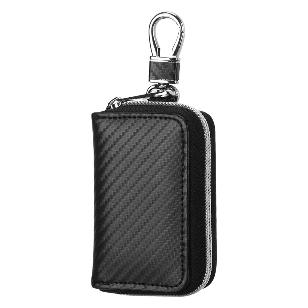 Keyless Zipper Bag PU Fob Pouch RFID Blocking Bag Signal Blocker Case