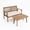 Sofa + Loveseat, variant on LuxenHome Outdoor Acacia Wood Rope Back Armchairs with Cushions, Set of 2