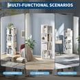 thumbnail image 6 of EastVita 4 Tier Rotating Bookshelf Tower, Spinning Corner Bookshelf for Small Spaces, Revolving 360°Bookcase Storage Rack Tower, Vertical Rotate Turning Spiral Wood Book, 6 of 6