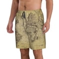thumbnail image 2 of Balery Vintage World Map Traje de Baño Estilo Hawaiano para Hombre, Shorts de Secado Rápido con Bolsillos-XX-Large, 2 of 6