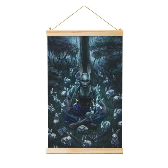 Dead By Daylight Dbd Wooden Shaft Hanging Poster Home Decor Poster Wall Art Painting For Living Room Bedroom 12"X18"