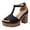 Black, variant on Platform High Heels Dressy Sandals for Women Ladies 2026 Fashion Casual Peep Toe Chunky Block Heeled Dress Pumps Ankle Strap Gladiator Summer Shoes Black Size 9.5