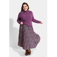 thumbnail image 4 of CASSIE LIZ Womens Sweaters Plus Size Quarter Zip Pullover Fall Fashion Purple Oversized Winter Dressy XL 14W 16W, 4 of 10