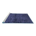 thumbnail image 2 of Ahgly Company Machine Washable Indoor Round Abstract Blue Modern Area Rugs, 6' Round, 2 of 4