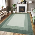 thumbnail image 1 of Area Rug – Modern Abstract 5x7 Machine Washable – Non-Slip, Non-Shedding – Low Pile Soft Gradient – Indoor Foldable Printed Mat – Bedroom, Living Room & Nursery –  Green, 1 of 7