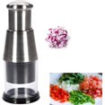 thumbnail image 1 of Cortador de verduras multifuncional de cocina Prensa de ajo manual Picadora manual Picadora de bofetadas Prensa de ajo de mano de acero inoxidable Picadora de carne de cocina, ¡fácil de limpiar!, 1 of 5