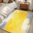 thumbnail image 4 of 3'x5' Area Rugs, Yellow Gray Indoor Outdoor Area Rug for Living Room Bedroom, Contemporary Oil Painted Abstract Art Washable Bathroom Rugs Kitchen Floor Carpet Mats Home Decor Aesthetic, 4 of 8
