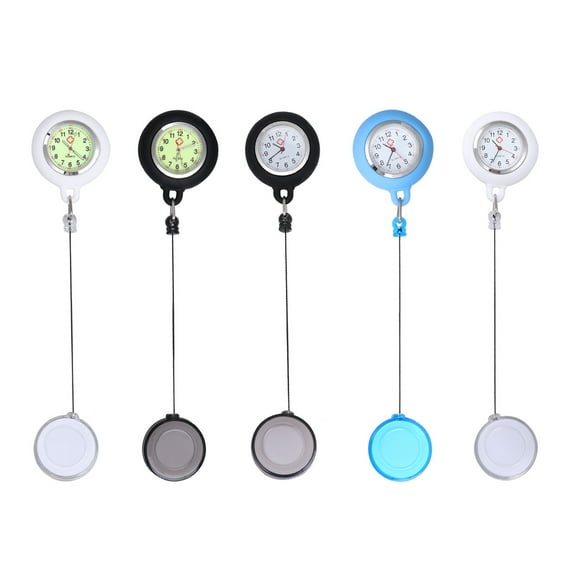 Worgeous  Nurse Table Badge Reel Pocket Watch Hanging Clip Retractable Man Woman
