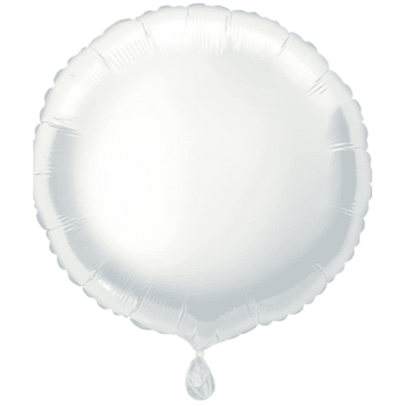 Brava - White Circle Foil Balloon (16 in.)