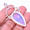 thumbnail image 2 of Milky Opal & White Topaz 925 Sterling Silver Pendant 2.15" P_9386_155_51, 2 of 2
