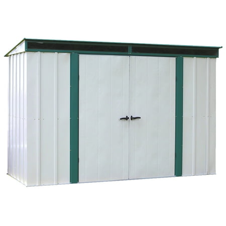 Euro-Lite 10 x 4 ft. Steel Storage Shed Pent Roof Green