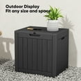 thumbnail image 2 of edx 31 Gallon Outdoor Storage Box, Waterproof Resin Deck Box with Lockable Lid & Built-in Handles, 170 Lbs Capacity Storage Bench for Indoor/Outdoor Use,Black, 2 of 7