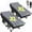 2 Black cot &2 gray pad, variant on MOPHOTO 2 Pack 75"* 28" Folding Bed Cot with 3.3 Inch 2 Sided Mattress, Folding Camping Cots with Carry Bag, Portable Sleeping Cot Guest Bed