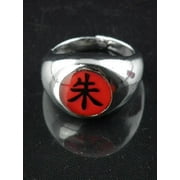 BIGOCT Naruto Akatsuki 'Shu' Ring: Uchiha Itachi Cosplay Accessory for Fans of All Genders and Ages